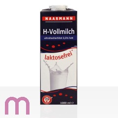 Naarmann H-Milch Laktosefrei 3,5% Fett haltbare Vollmilch mit Drehverschluss 12 x 1l